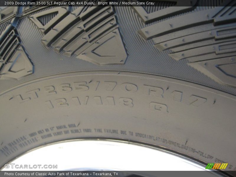 Bright White / Medium Slate Gray 2009 Dodge Ram 3500 SLT Regular Cab 4x4 Dually