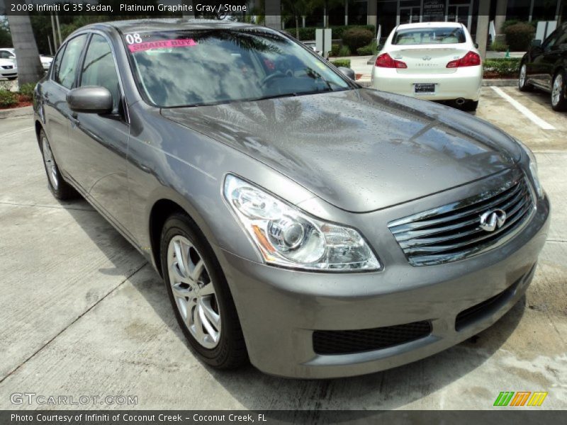 Platinum Graphite Gray / Stone 2008 Infiniti G 35 Sedan