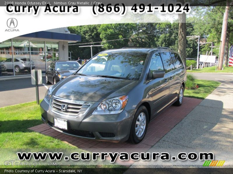 Nimbus Gray Metallic / Gray 2008 Honda Odyssey EX-L