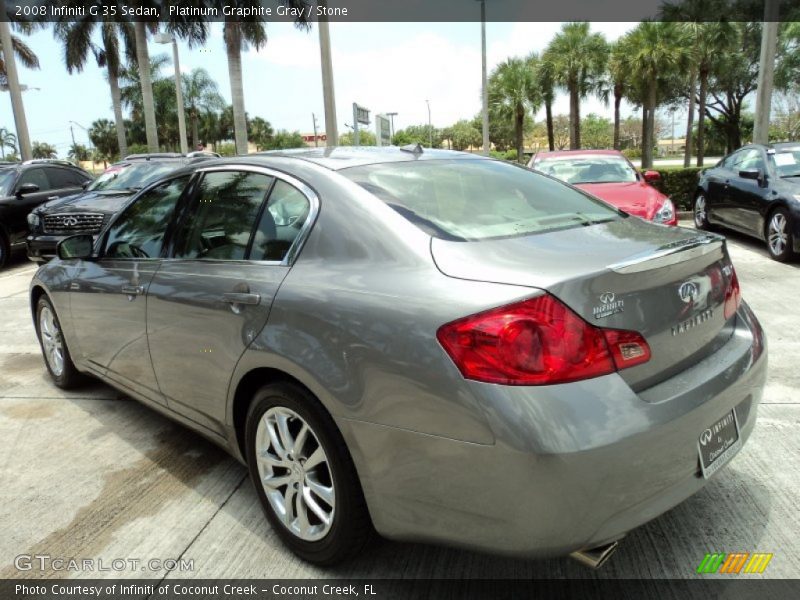 Platinum Graphite Gray / Stone 2008 Infiniti G 35 Sedan