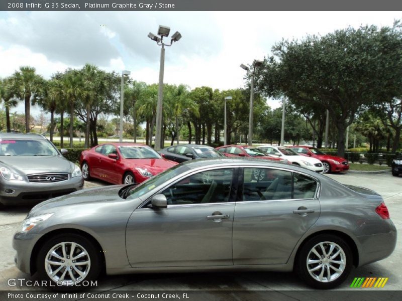 Platinum Graphite Gray / Stone 2008 Infiniti G 35 Sedan