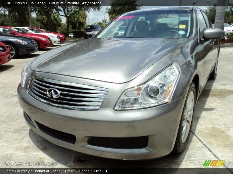 Platinum Graphite Gray / Stone 2008 Infiniti G 35 Sedan