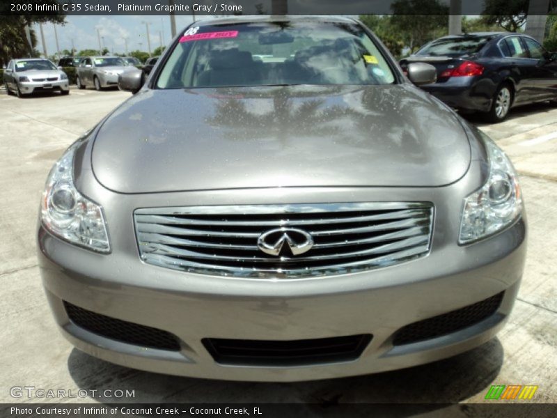 Platinum Graphite Gray / Stone 2008 Infiniti G 35 Sedan