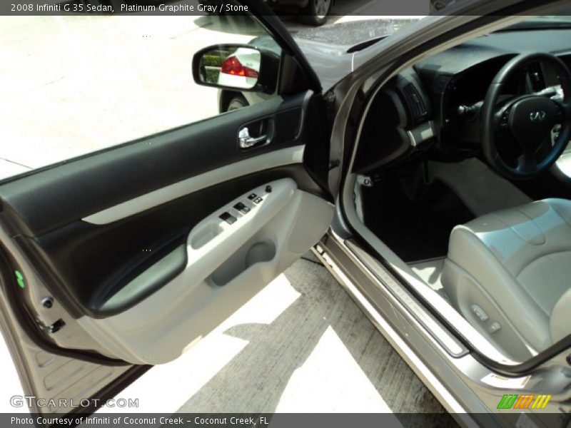 Platinum Graphite Gray / Stone 2008 Infiniti G 35 Sedan