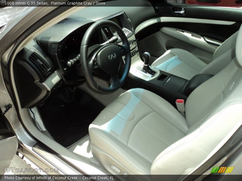 Platinum Graphite Gray / Stone 2008 Infiniti G 35 Sedan