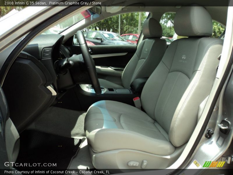 Platinum Graphite Gray / Stone 2008 Infiniti G 35 Sedan