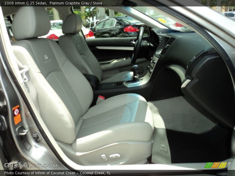 Platinum Graphite Gray / Stone 2008 Infiniti G 35 Sedan