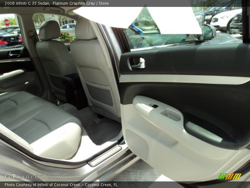 Platinum Graphite Gray / Stone 2008 Infiniti G 35 Sedan
