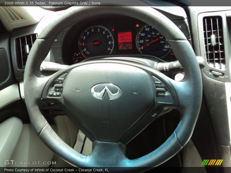 Platinum Graphite Gray / Stone 2008 Infiniti G 35 Sedan