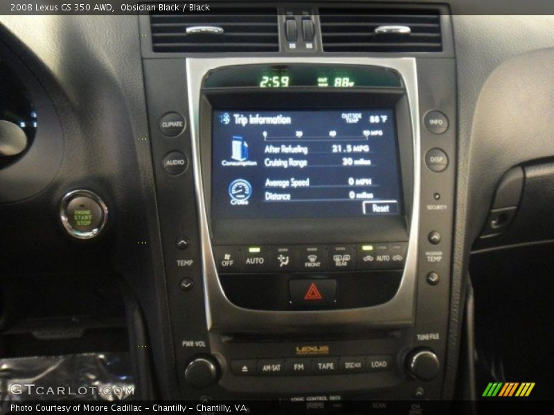 Obsidian Black / Black 2008 Lexus GS 350 AWD