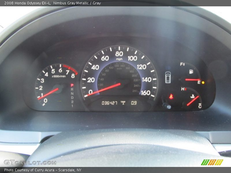 Nimbus Gray Metallic / Gray 2008 Honda Odyssey EX-L