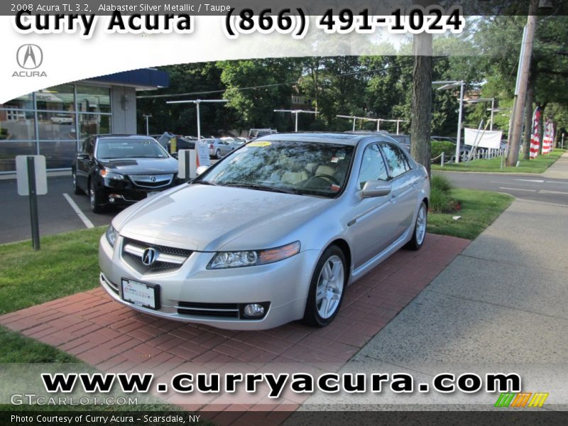 Alabaster Silver Metallic / Taupe 2008 Acura TL 3.2