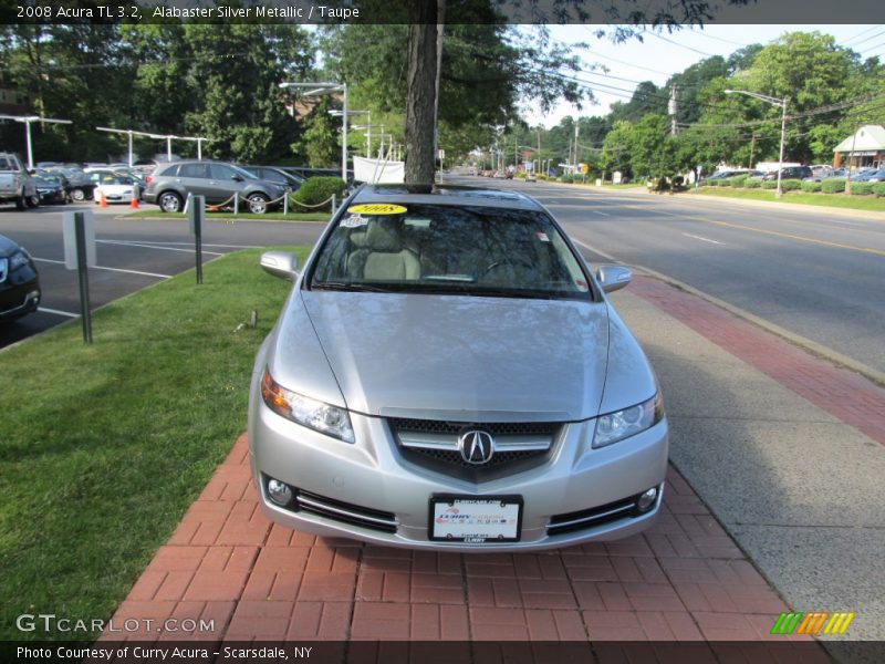 Alabaster Silver Metallic / Taupe 2008 Acura TL 3.2
