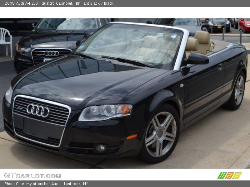 Brilliant Black / Black 2008 Audi A4 2.0T quattro Cabriolet