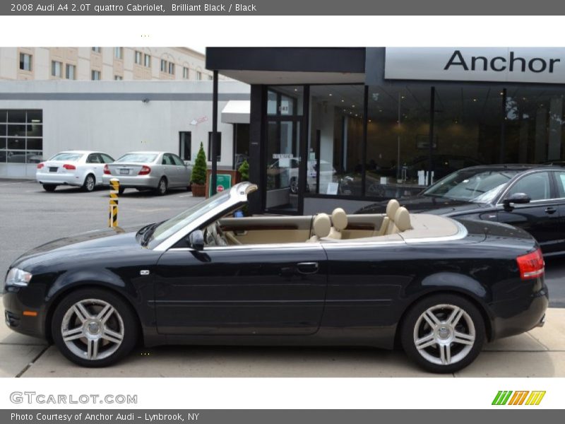 Brilliant Black / Black 2008 Audi A4 2.0T quattro Cabriolet