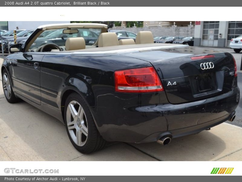 Brilliant Black / Black 2008 Audi A4 2.0T quattro Cabriolet
