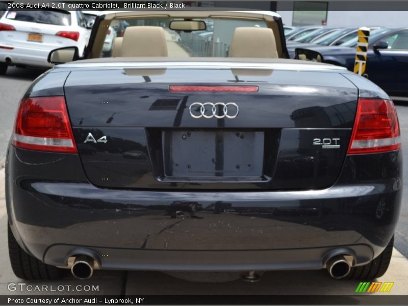 Brilliant Black / Black 2008 Audi A4 2.0T quattro Cabriolet