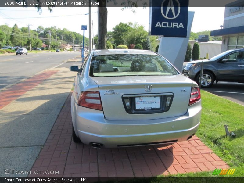 Alabaster Silver Metallic / Taupe 2008 Acura TL 3.2