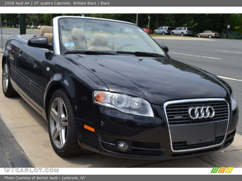 Brilliant Black / Black 2008 Audi A4 2.0T quattro Cabriolet