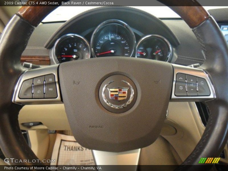 Black Raven / Cashmere/Cocoa 2009 Cadillac CTS 4 AWD Sedan