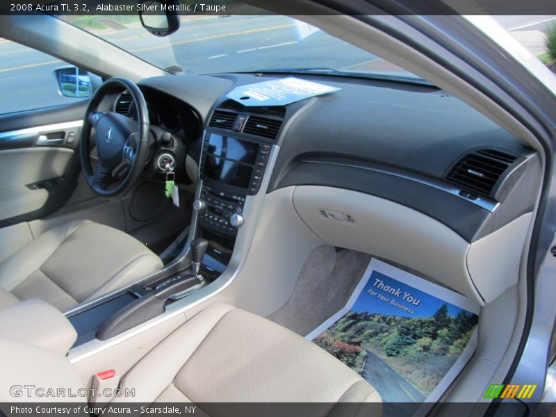 Alabaster Silver Metallic / Taupe 2008 Acura TL 3.2