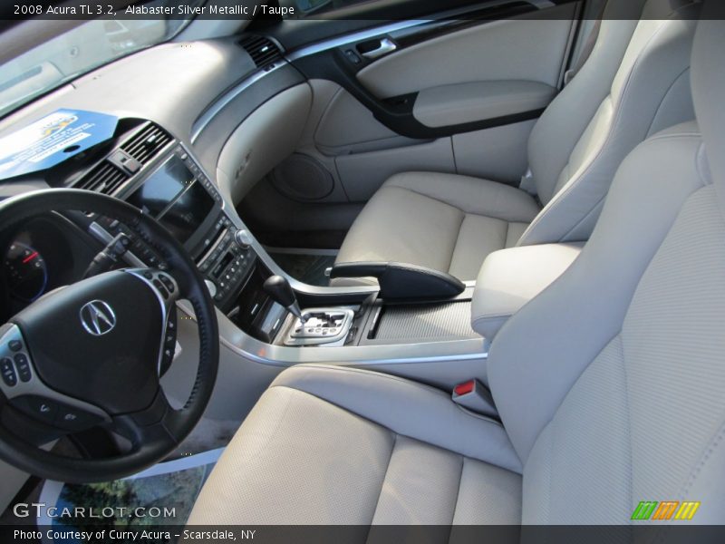 Alabaster Silver Metallic / Taupe 2008 Acura TL 3.2