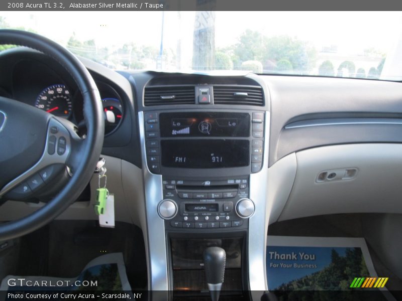 Alabaster Silver Metallic / Taupe 2008 Acura TL 3.2