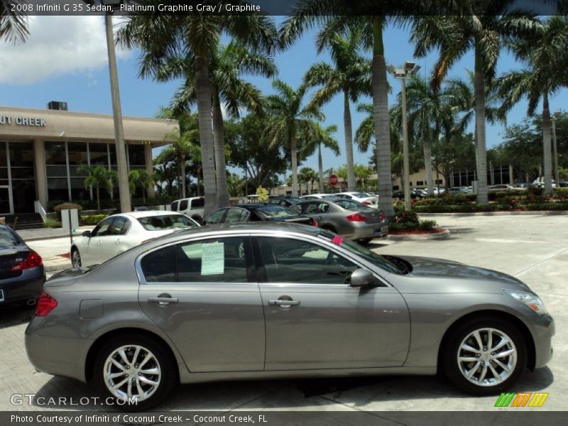 Platinum Graphite Gray / Graphite 2008 Infiniti G 35 Sedan