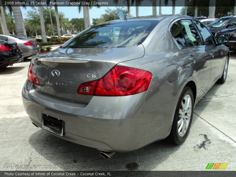 Platinum Graphite Gray / Graphite 2008 Infiniti G 35 Sedan
