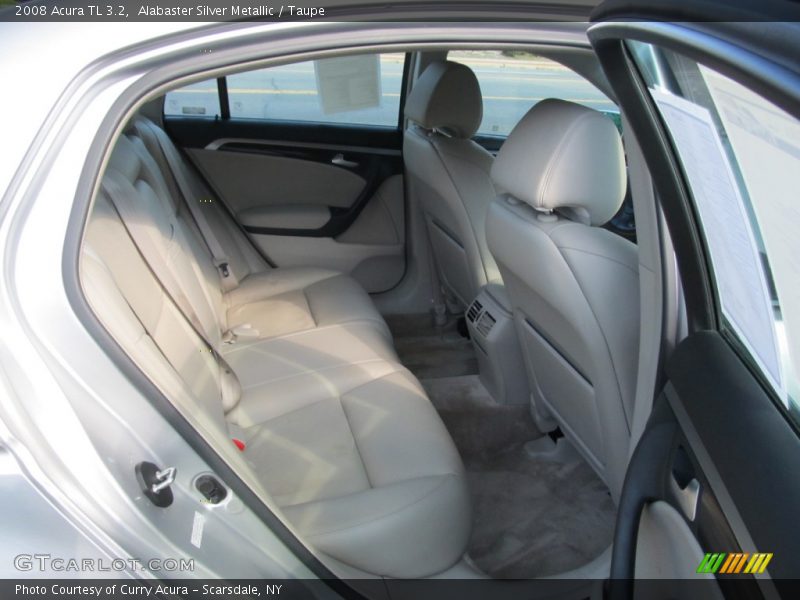Alabaster Silver Metallic / Taupe 2008 Acura TL 3.2