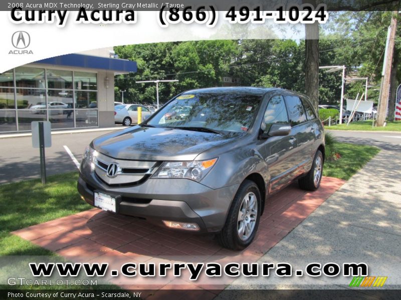 Sterling Gray Metallic / Taupe 2008 Acura MDX Technology