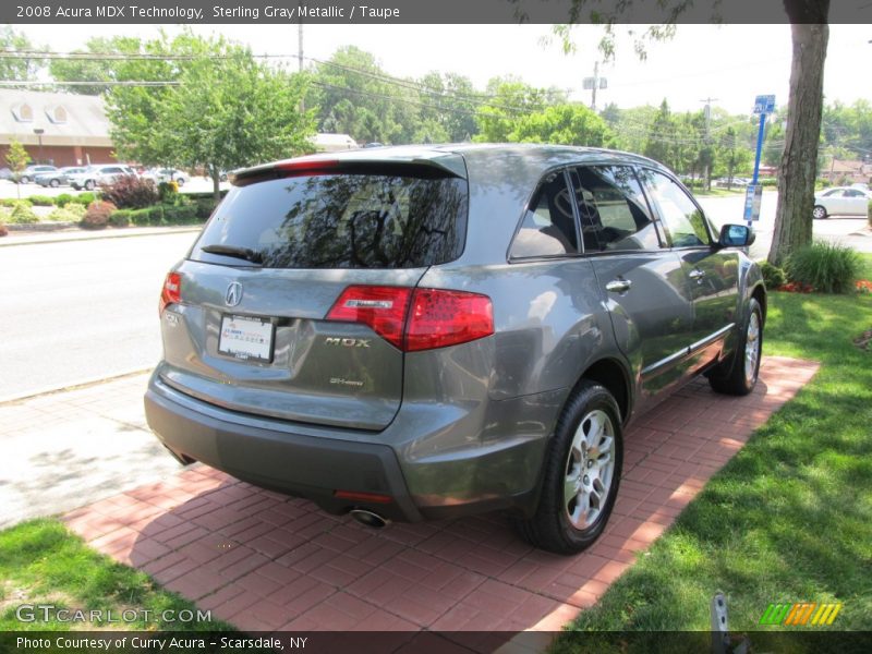 Sterling Gray Metallic / Taupe 2008 Acura MDX Technology