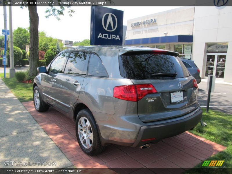 Sterling Gray Metallic / Taupe 2008 Acura MDX Technology