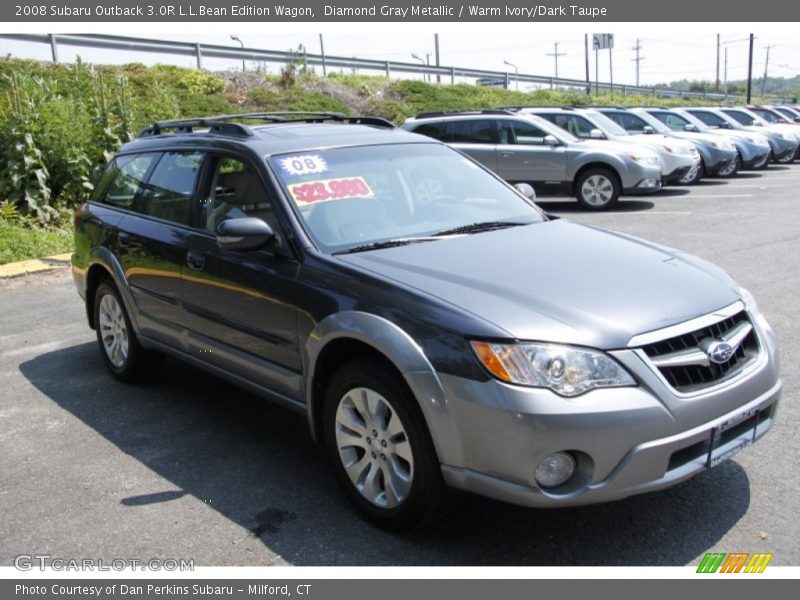 Diamond Gray Metallic / Warm Ivory/Dark Taupe 2008 Subaru Outback 3.0R L.L.Bean Edition Wagon