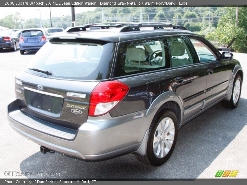 Diamond Gray Metallic / Warm Ivory/Dark Taupe 2008 Subaru Outback 3.0R L.L.Bean Edition Wagon