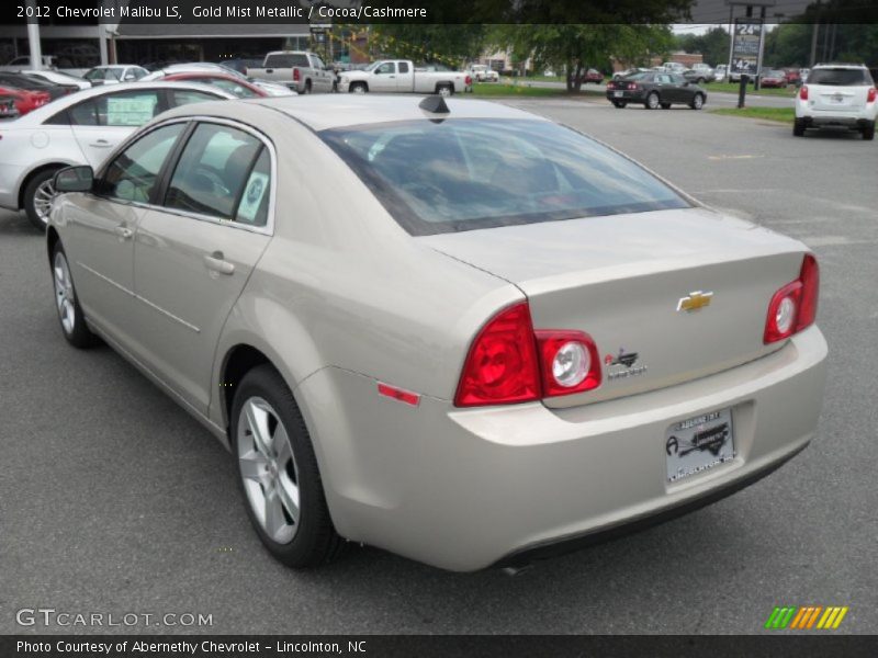 Gold Mist Metallic / Cocoa/Cashmere 2012 Chevrolet Malibu LS