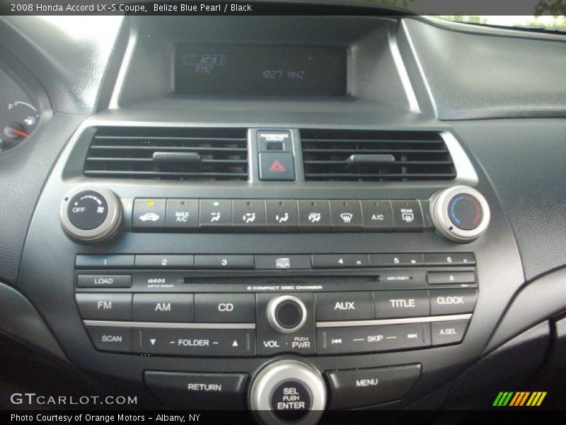 Controls of 2008 Accord LX-S Coupe