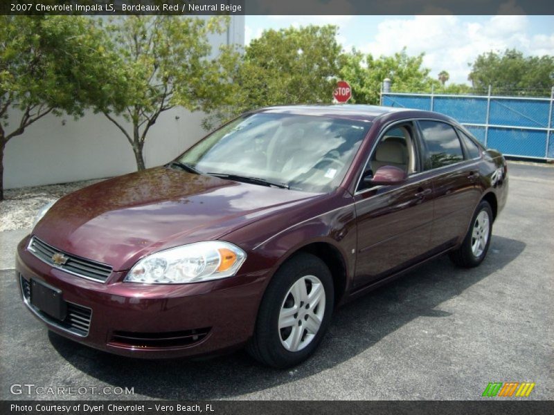 Bordeaux Red / Neutral Beige 2007 Chevrolet Impala LS