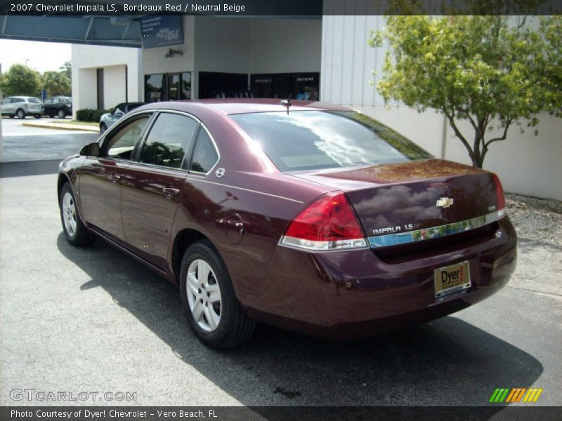 Bordeaux Red / Neutral Beige 2007 Chevrolet Impala LS