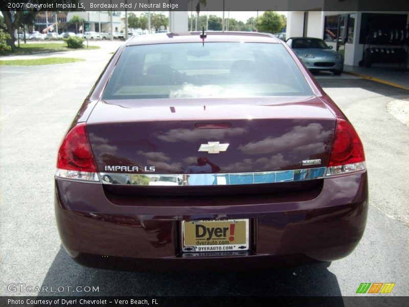 Bordeaux Red / Neutral Beige 2007 Chevrolet Impala LS