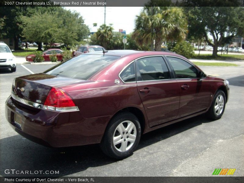 Bordeaux Red / Neutral Beige 2007 Chevrolet Impala LS