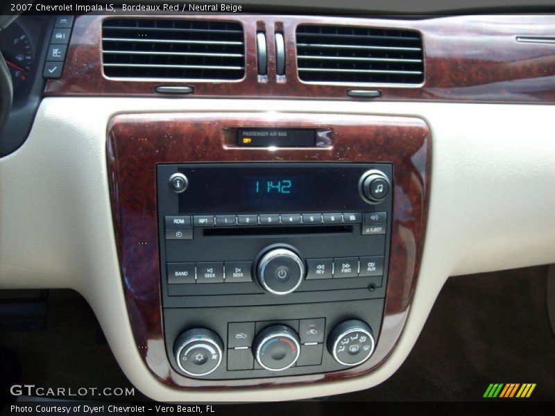 Bordeaux Red / Neutral Beige 2007 Chevrolet Impala LS