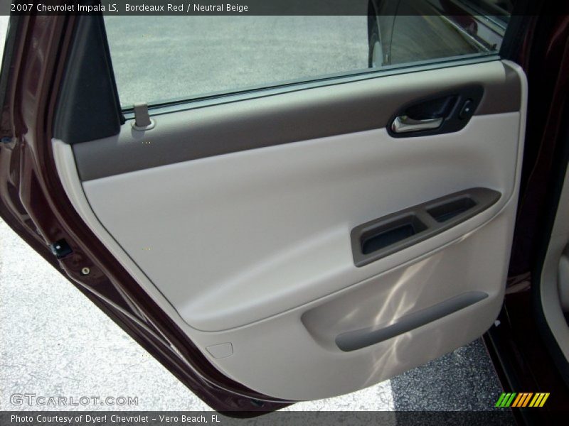 Bordeaux Red / Neutral Beige 2007 Chevrolet Impala LS