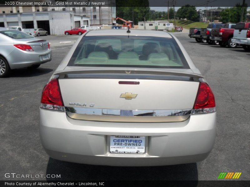 Gold Mist Metallic / Neutral 2010 Chevrolet Impala LT