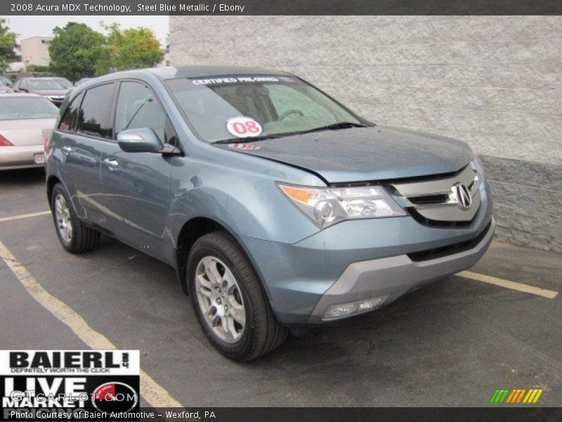 Steel Blue Metallic / Ebony 2008 Acura MDX Technology