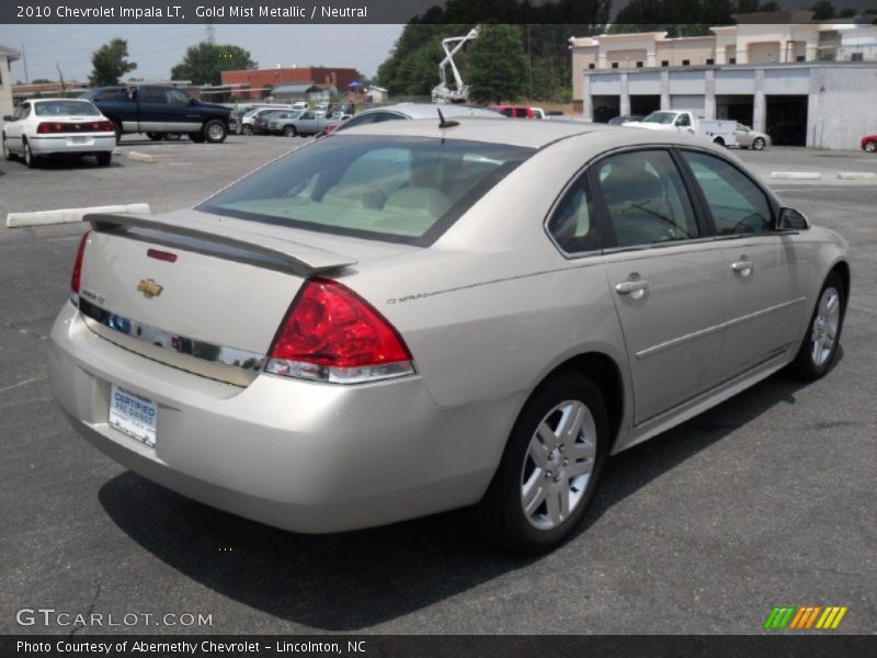 Gold Mist Metallic / Neutral 2010 Chevrolet Impala LT