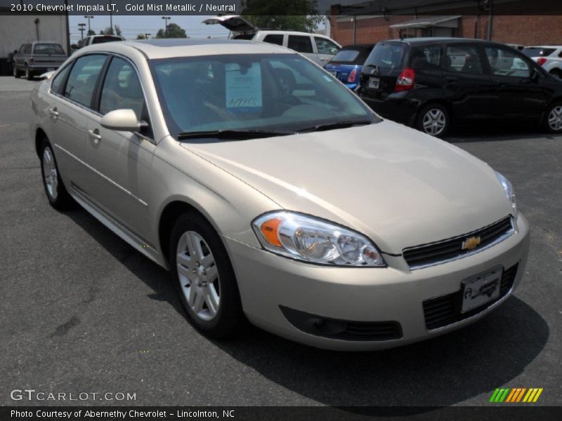 Gold Mist Metallic / Neutral 2010 Chevrolet Impala LT