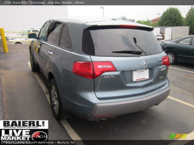 Steel Blue Metallic / Ebony 2008 Acura MDX Technology