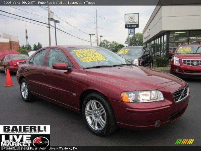 Ruby Red Metallic / Taupe/Light Taupe 2005 Volvo S60 2.5T