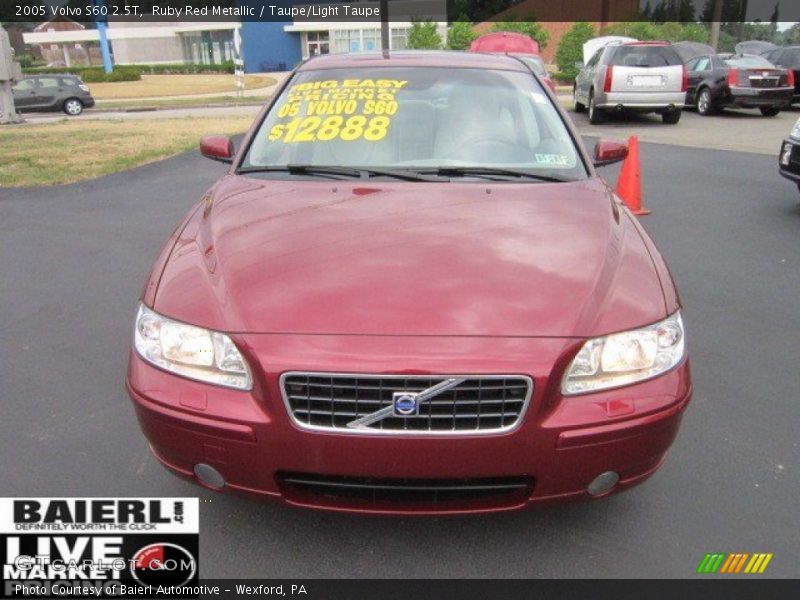 Ruby Red Metallic / Taupe/Light Taupe 2005 Volvo S60 2.5T
